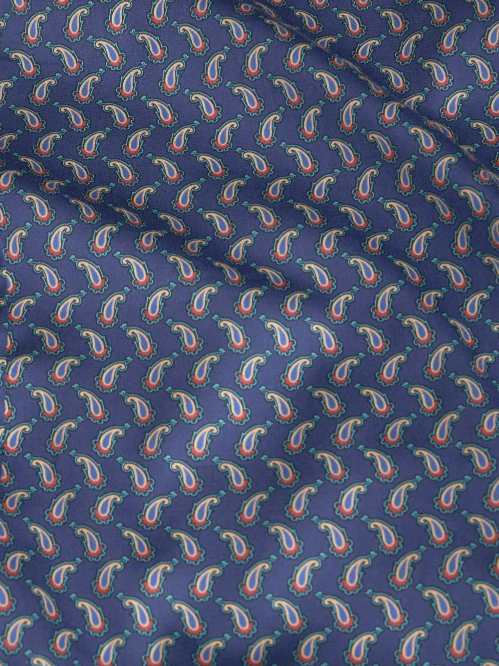 ETRO Katoenen overhemd met paisley-print Blauw