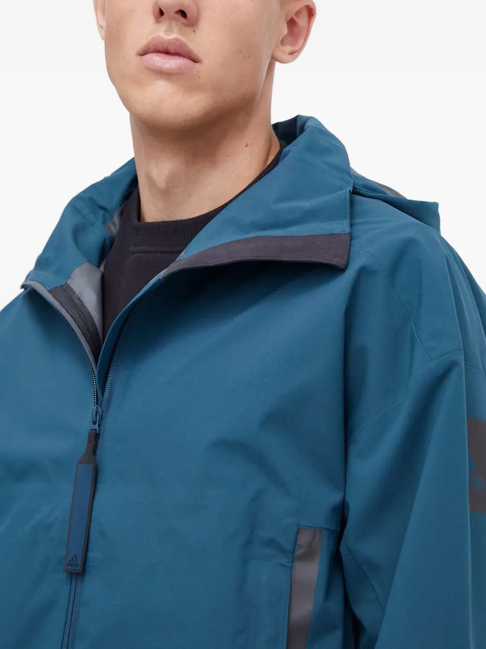 adidas Denim jack Blauw