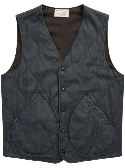 Ralph Lauren RRL Hudson quilted denim gilet Men