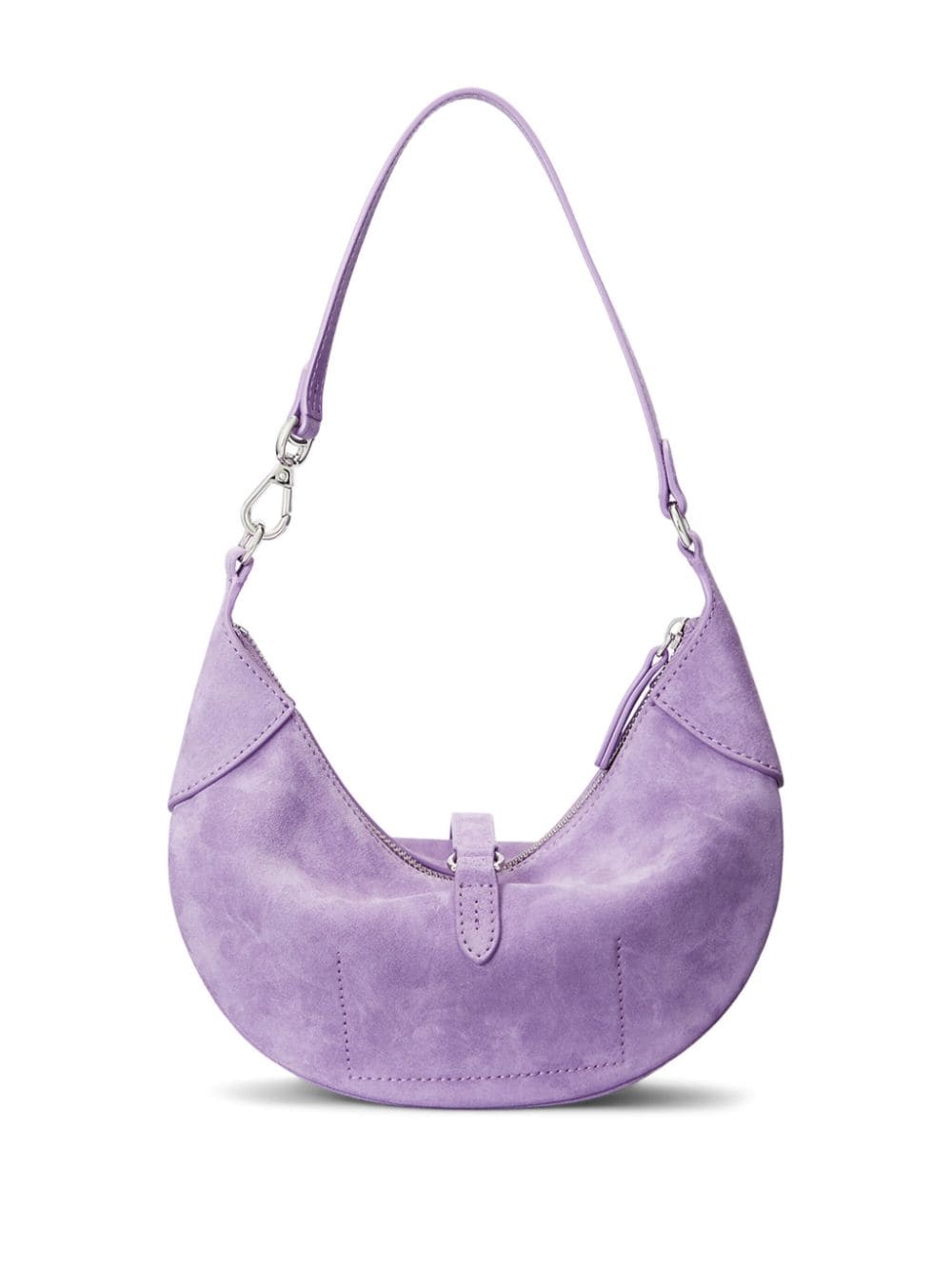 Shop Polo Ralph Lauren Mini Polo Id Suede Shoulder Bag In Purple