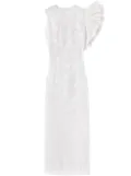 DESTREE Franz ruffle-detailing dress - White