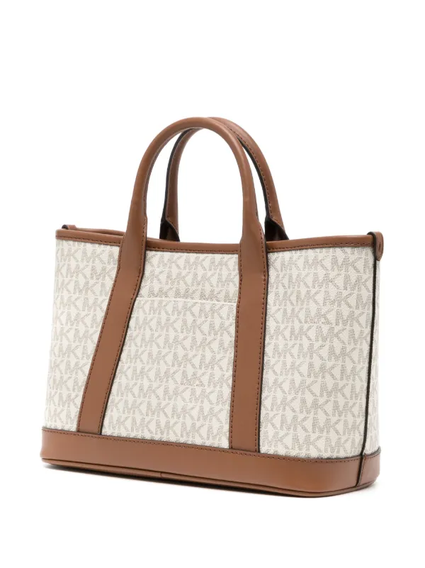 Michael kors canvas satchel on sale