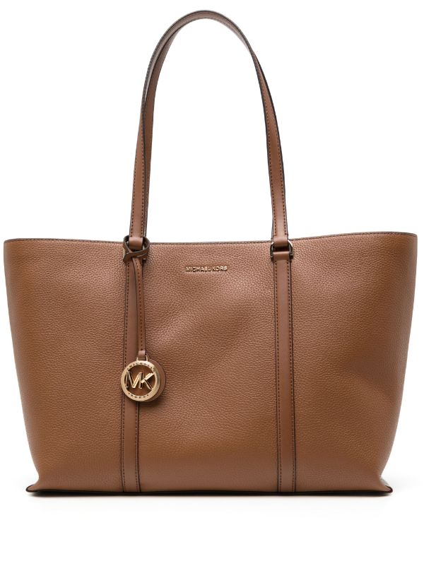 Michael Kors Large Temple Tote Bag Brown FARFETCH AE