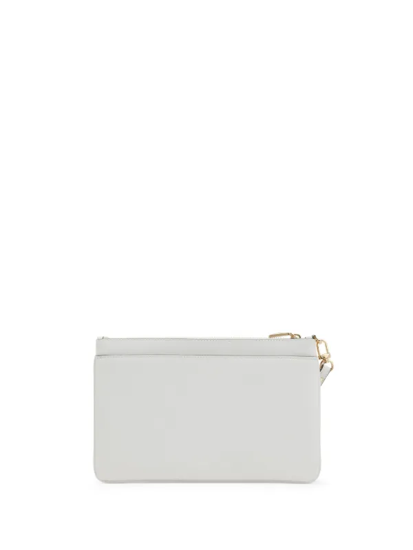 Michael Kors Large Jet Set Leather Clutch Bag White FARFETCH SA