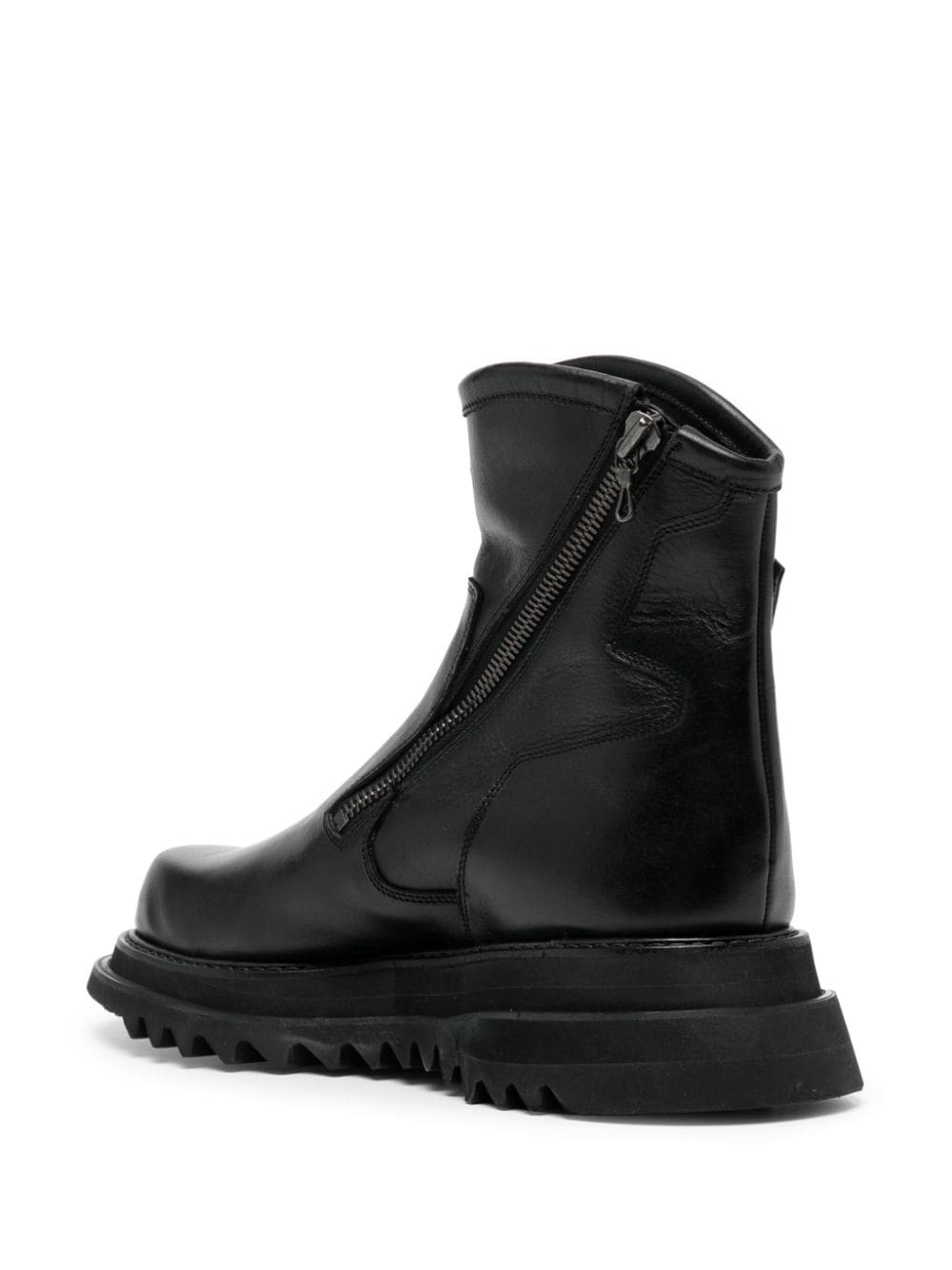 Shop Julius Engineer Leather Ankle Boots In Black
