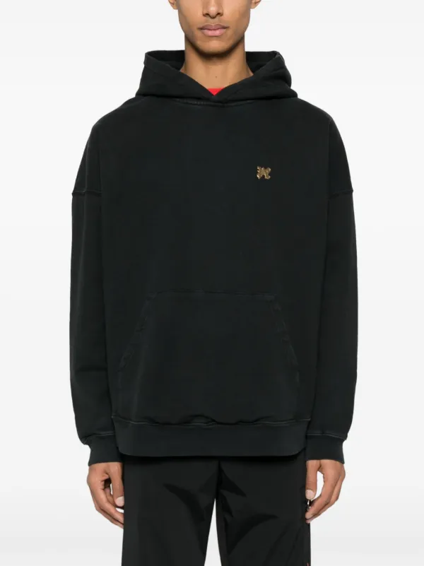 【国内発】 Palm Angels / Burning Palm Tree Logo Hoodie Palm Angels Burning Palm Cotton Hoodie | Black | FARFETCH