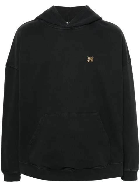 Palm Angels Burning Logo-print cotton hoodie