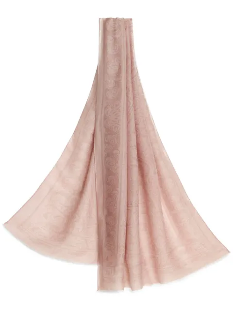 ETRO paisley-jacquard frayed scarf