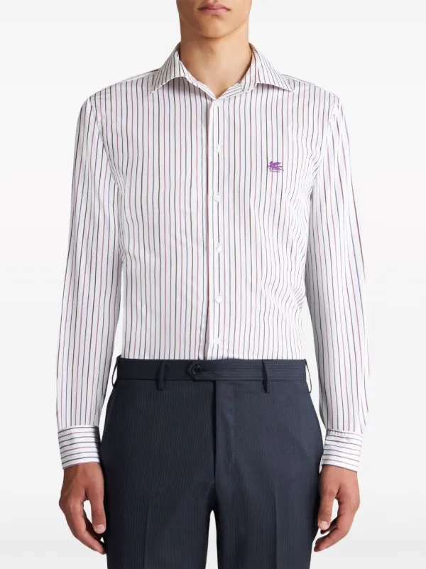 ETRO Striped Cotton Shirt | White | FARFETCH JO