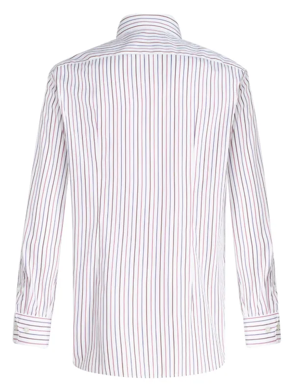 Tシャツ・カットソー ETRO SS24 Striped shirt (WRIA000699TR546 S8450) ETRO Striped Cotton Shirt | White | FARFETCH JO