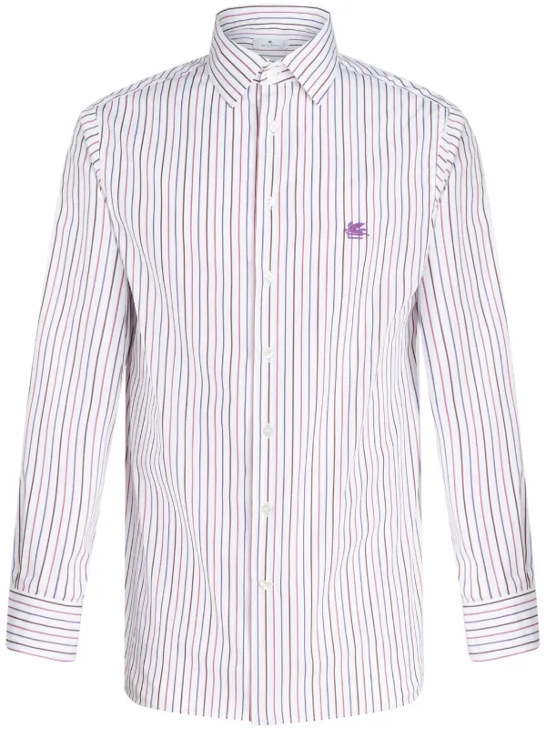 【送料&関税込】Etro soho White Cotton T-shirt ETRO logo-embroidered Cotton T-shirt | White | FARFETCH