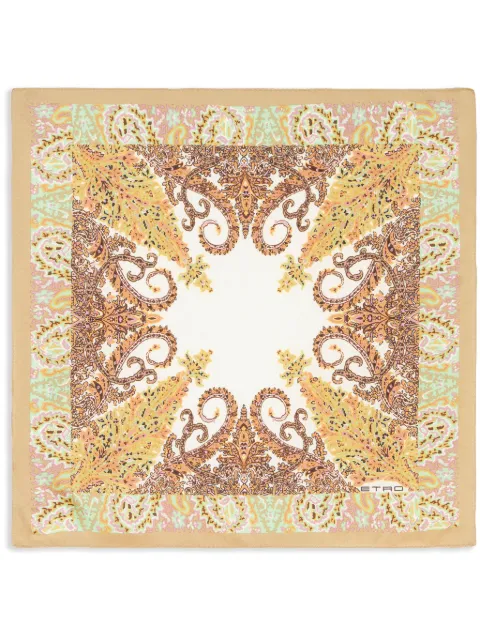 ETRO abstract-print silk pocket square