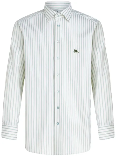 ETRO logo-embroidered cotton shirt