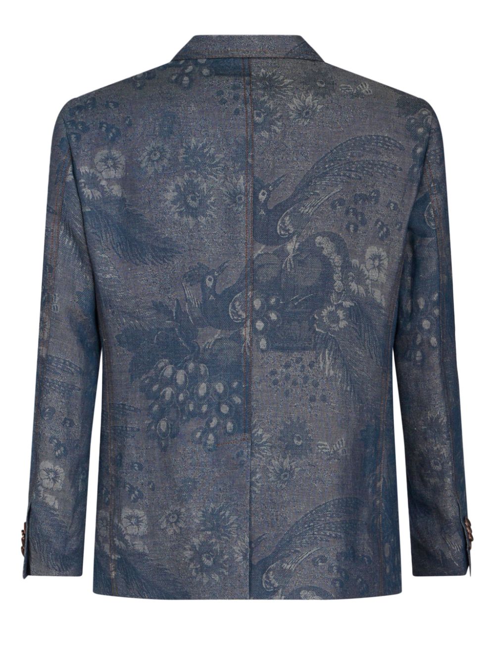 ETRO patterned-jacquard denim blazer Men