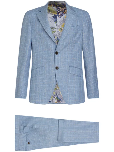 ETRO checked single-breasted suit