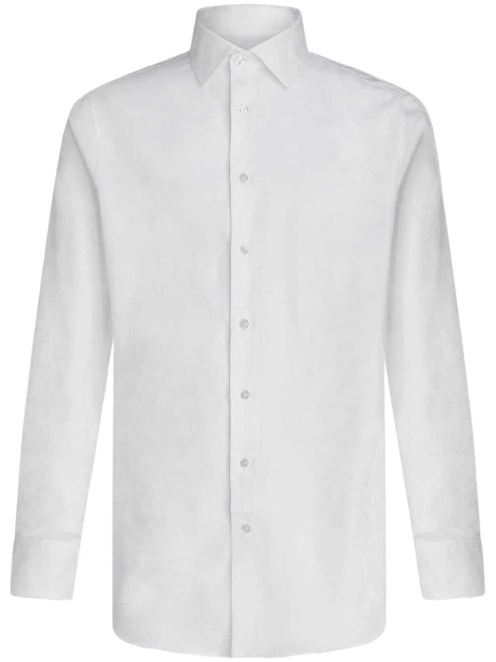 Etro Jacquard Cotton Shirt In White