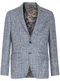 ETRO checked houndstooth blazer - Blue