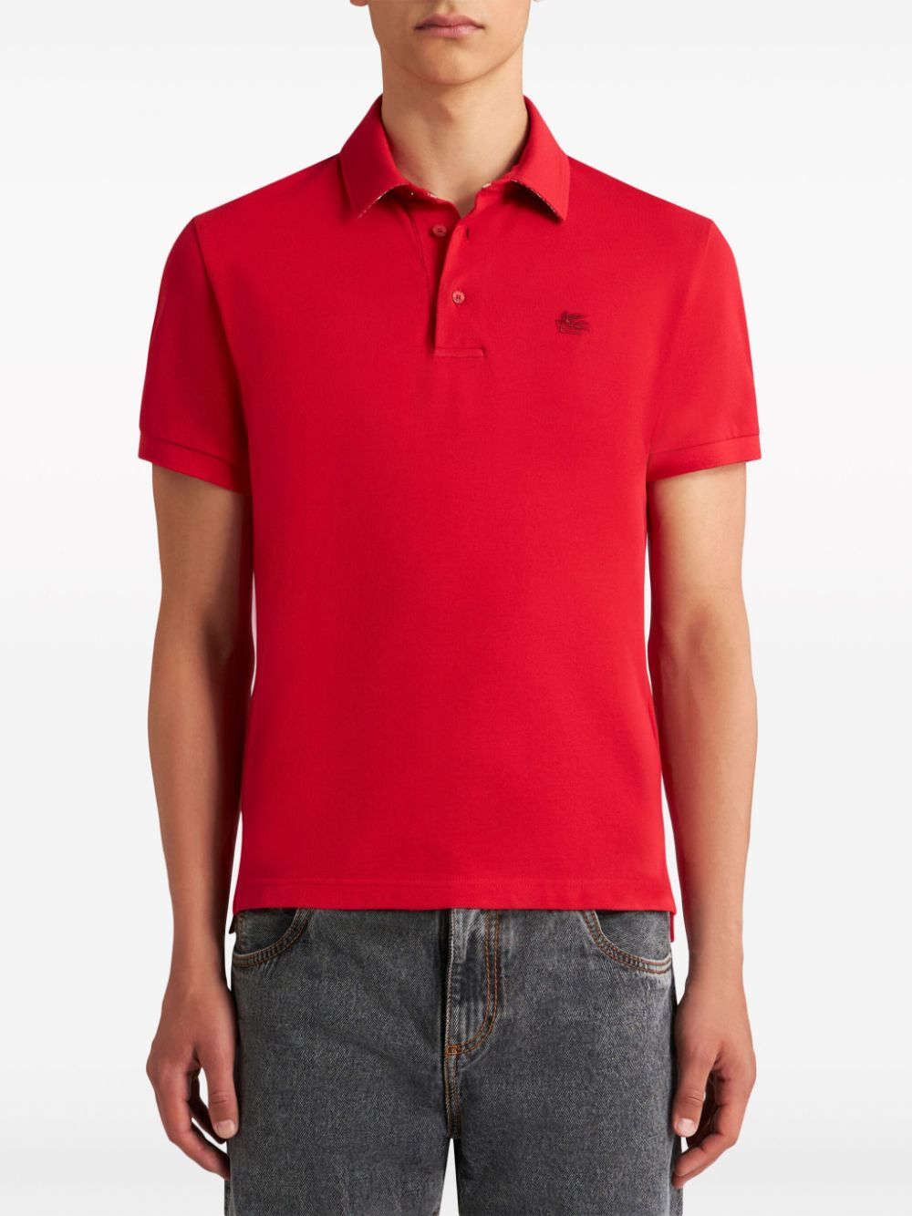 ETRO Poloshirt met borduurwerk Rood
