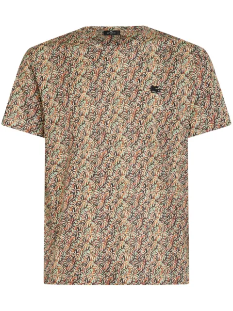 ETRO palm tree-print cotton T-shirt