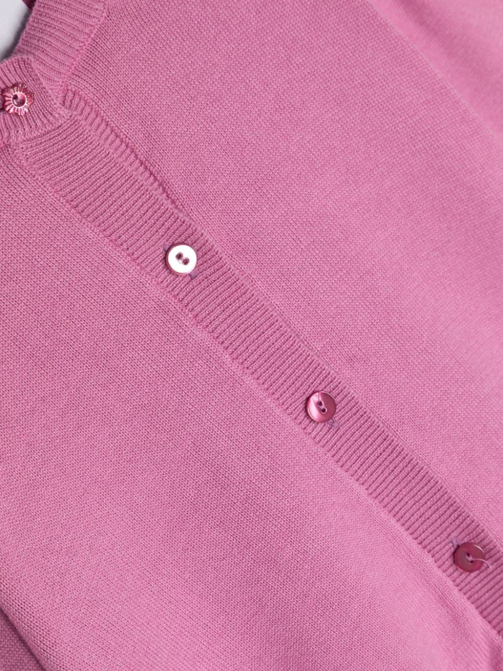 Shop Simonetta Cotton-cashmere Blend Cardigan In Pink