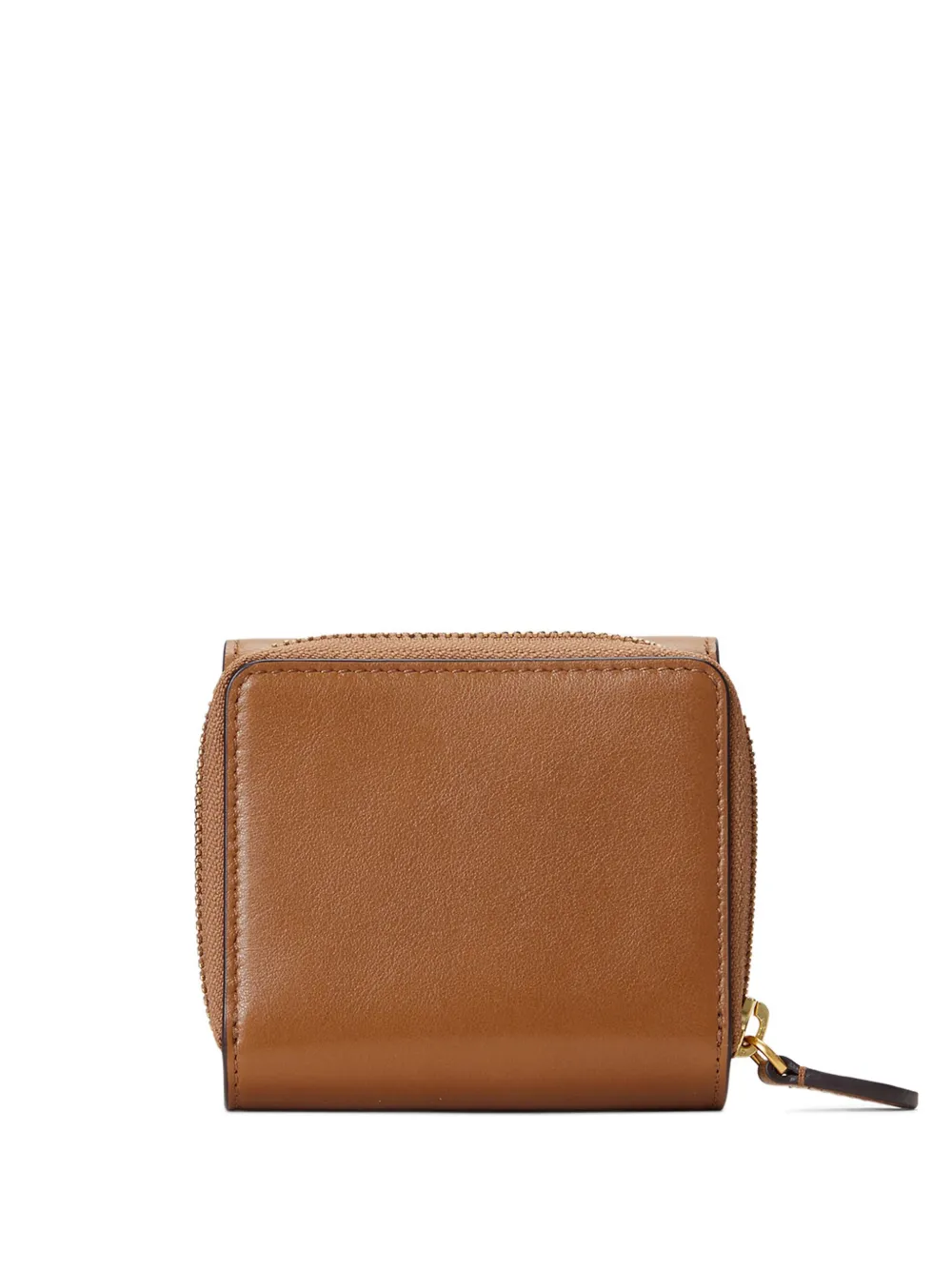 Polo Ralph Lauren Logo-plaque Leather Wallet In Brown