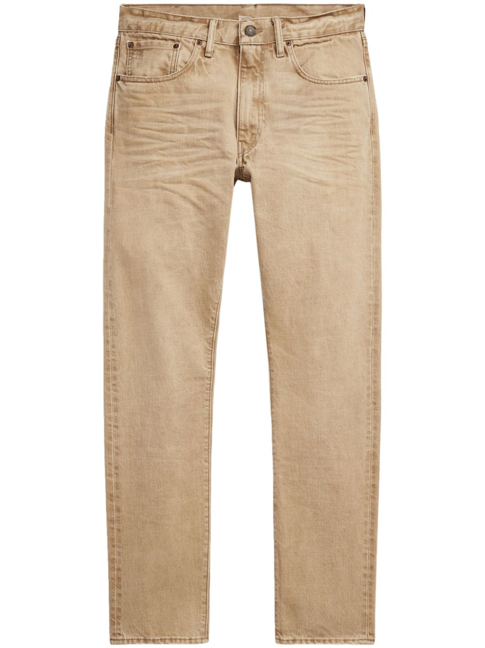 high-waist slim-cut jeans