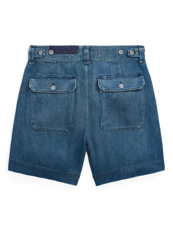 Ralph Lauren RRL パッチワーク ショートパンツ | ブルー