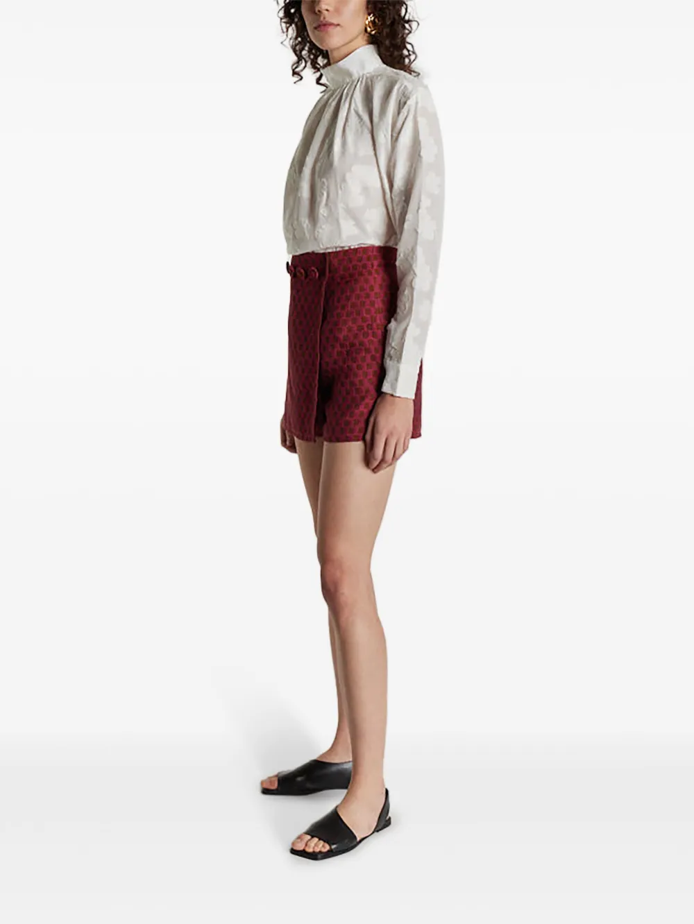  Destree Jean Checked Miniskirt - Red 