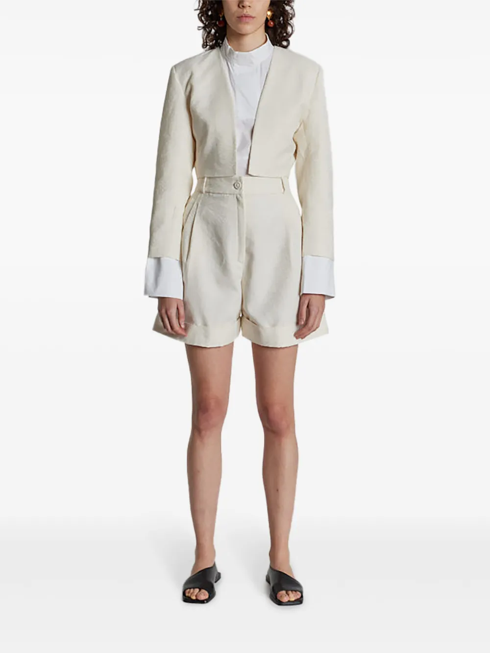  Destree Helmut Cropped Jacket - Neutrals 