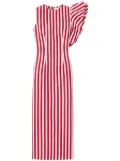 DESTREE Franz ruffle-detailing dress - Red