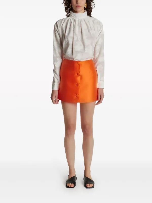 DESTREE Lucio button up Skirt Orange FARFETCH CA
