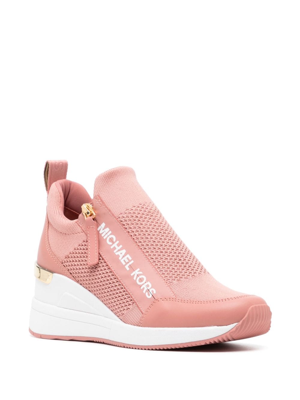 Shop Michael Michael Kors Willis Wedge Sneakers In Pink