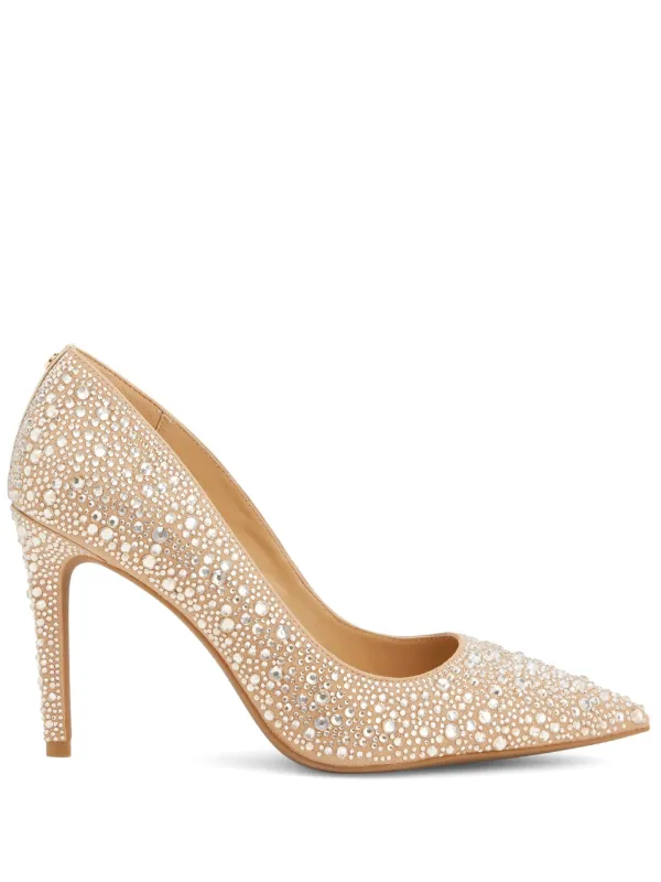 Michael Michael Kors 95mm Alina Flex rhinestone embellished Pumps Neutrals FARFETCH JO