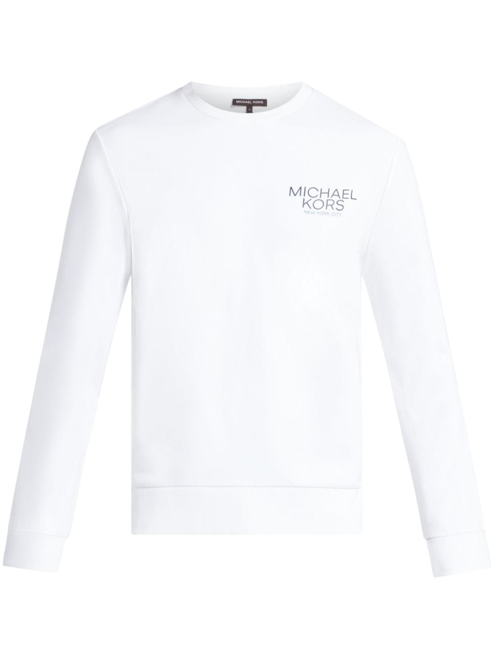 Michael Kors logo-appliqué knitted sweatshirt Wit