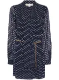 Michael Kors polka-dot print georgette playsuit - Blue
