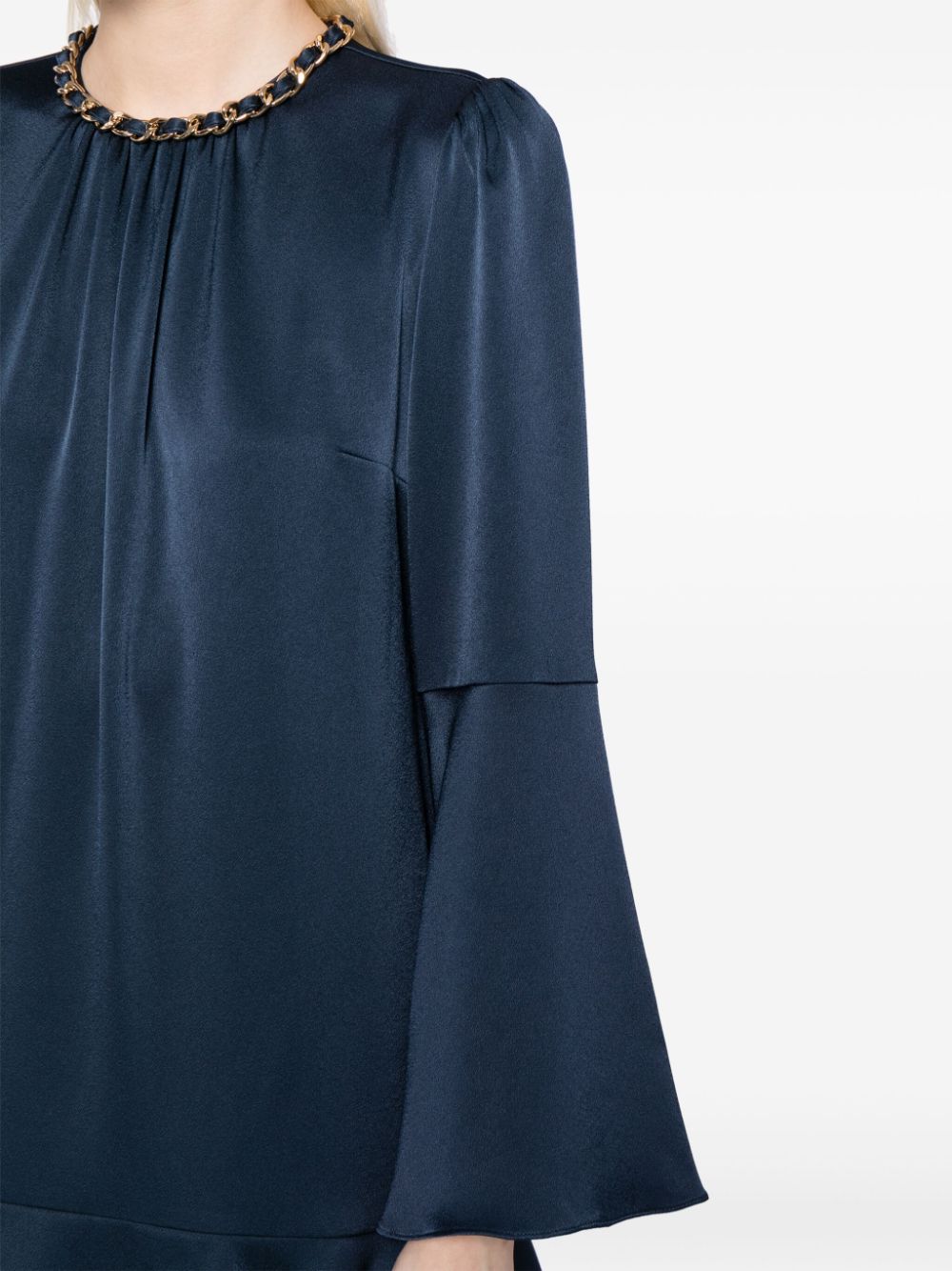 Michael Kors Mini-jurk met ketting afwerking Blauw