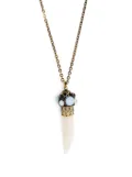 Lardini tooth-pendant long necklace - Gold