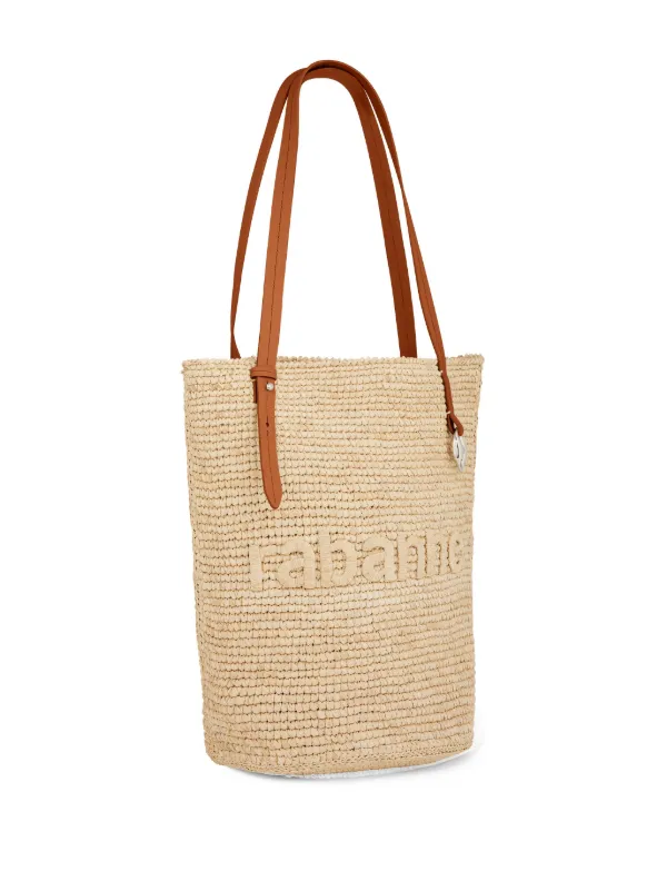 Rabanne ラフィア ハンドバッグ | ニュートラル | FARFETCH JP