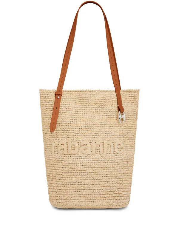 RABANNE ハンドバッグ Rabanne ラフィア ハンドバッグ | ニュートラル | FARFETCH JP