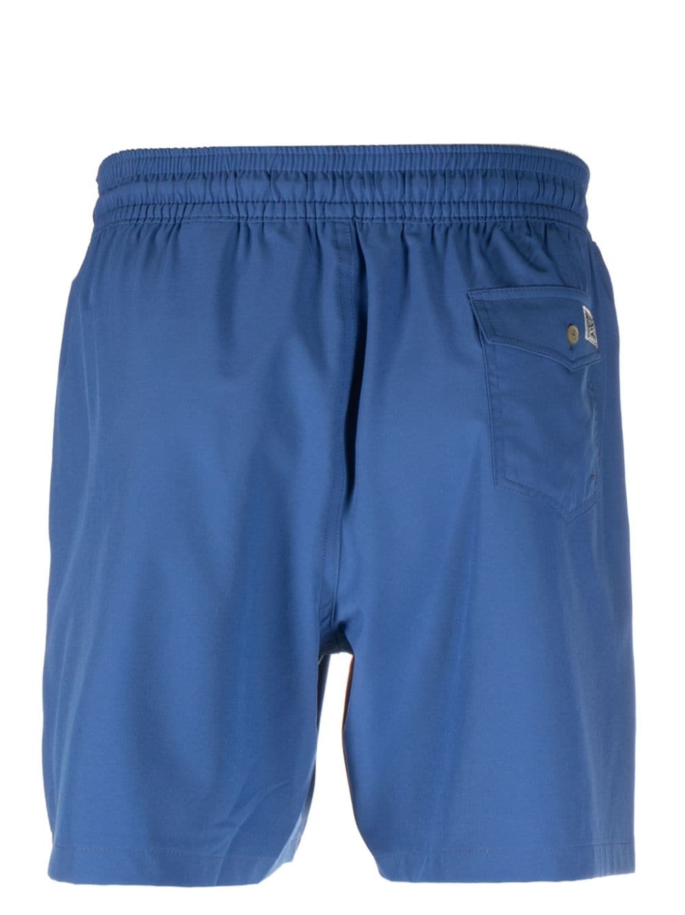 Shop Polo Ralph Lauren Pony-embroidered Drawstring Swim Shorts In Blue