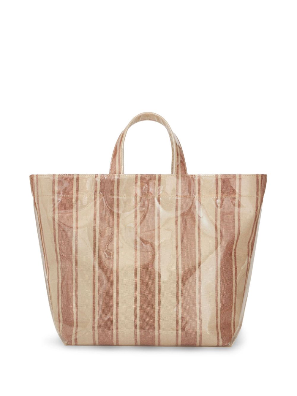 Shop Etro Large Pegaso-motif Striped-jacquard Tote Bag In Brown