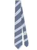 ETRO striped silk-cotton tie - Blue