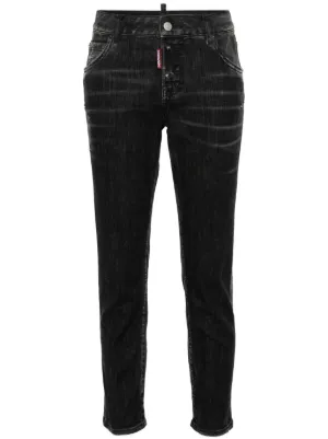 DSQUARED2 Cool Girl Distressed slim-leg Jeans | Black | FARFETCH
