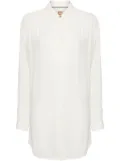 BOSS pleated classic-collar shirt - White