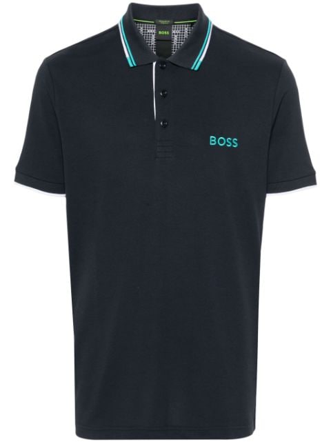 BOSS logo-embroidered polo shirt