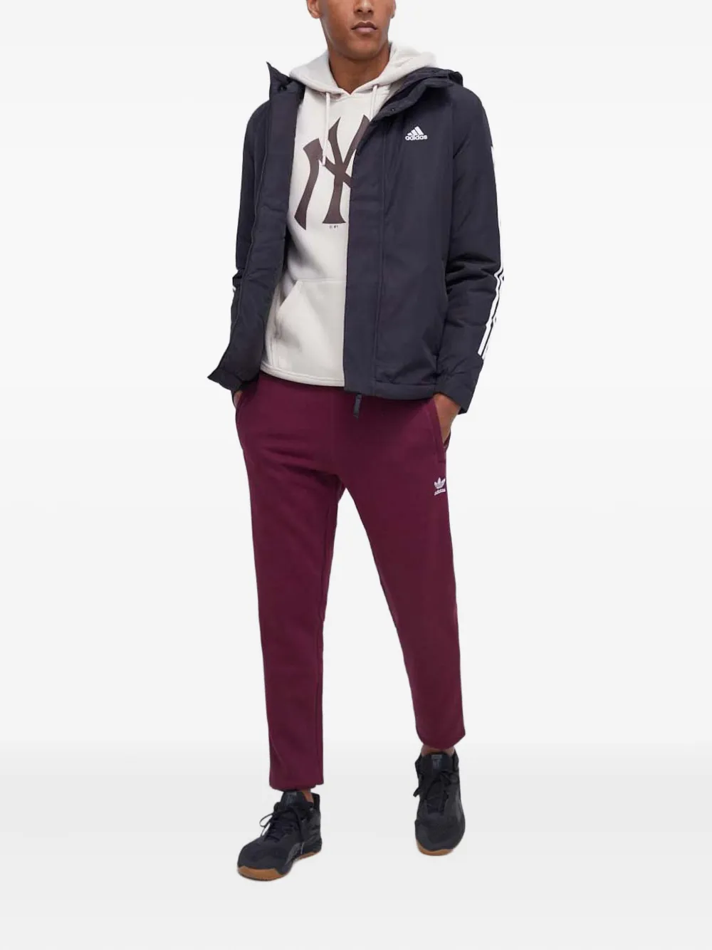 adidas three-stripe hooded jacket | Hooded Jackets | Image 2