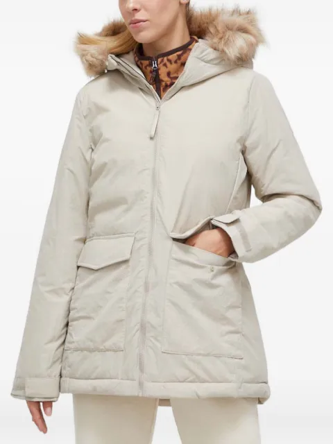 adidas faux-fur hooded jacket