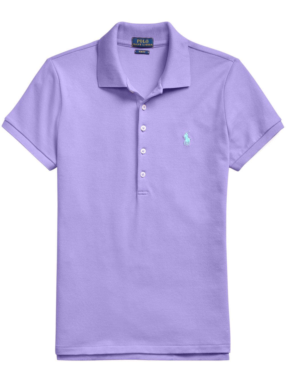 Shop Polo Ralph Lauren Julie Logo-embroidered Polo Shirt In Purple