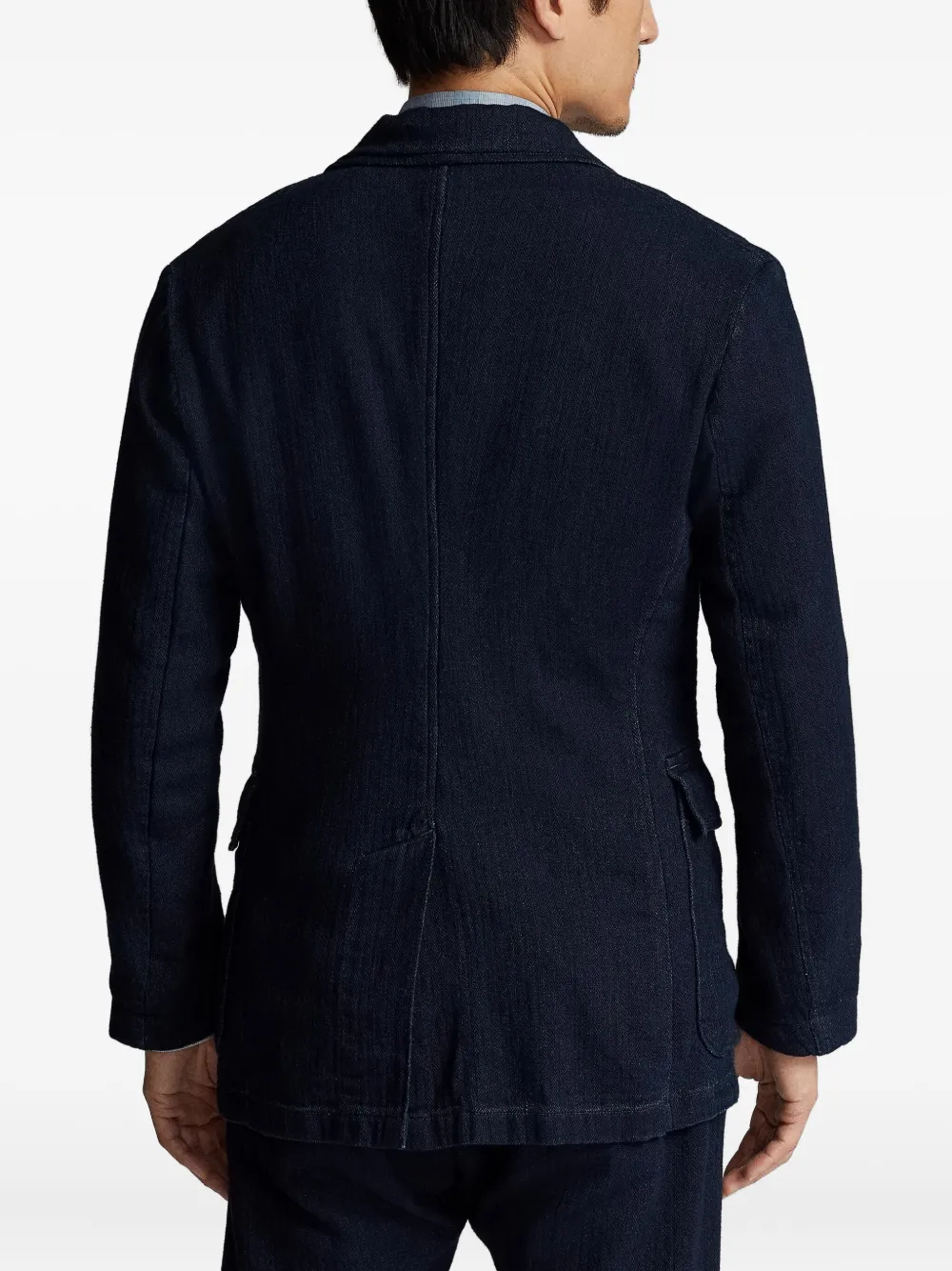 Ralph Lauren RRL herringbone blazer Blauw