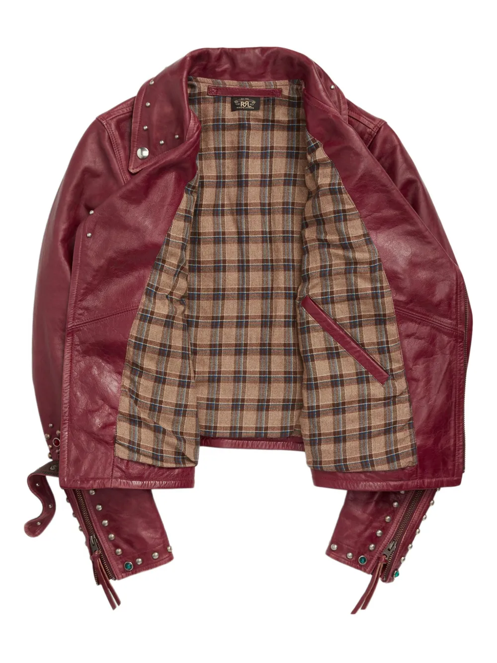 Ralph Lauren RRL stud-embellished leather biker jacket | Biker Jackets | Image 2